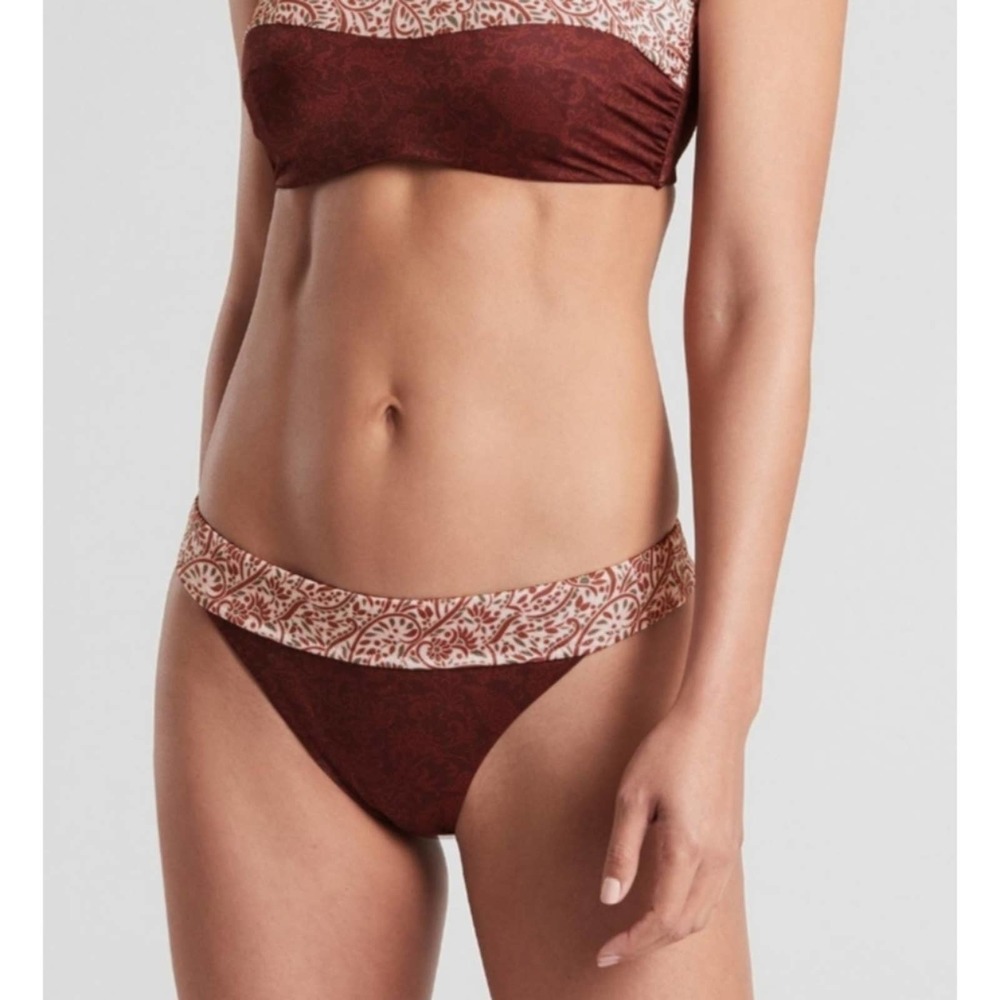 Athleta Aqualuxe Batik Swimsuit Bikini Bottom - Picture 13 of 14